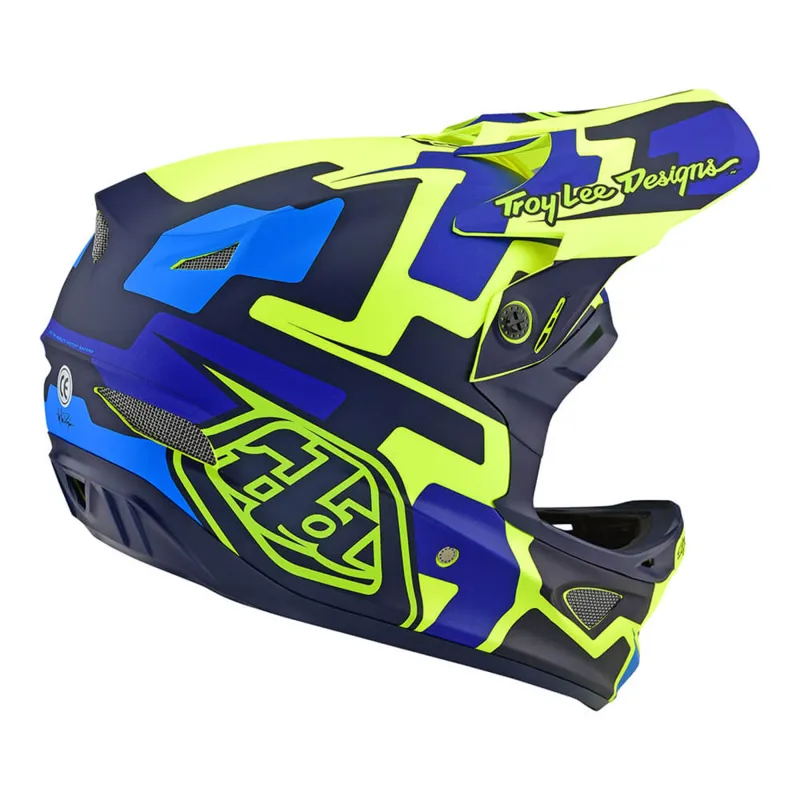 Troy Lee Designs 2019 D3 Fiberlite Yellow/Blue-2