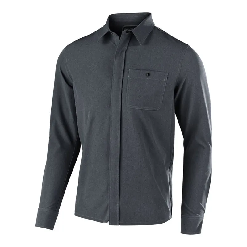 Troy Lee Designs Grind Flannel Shirt Heather Charcoal