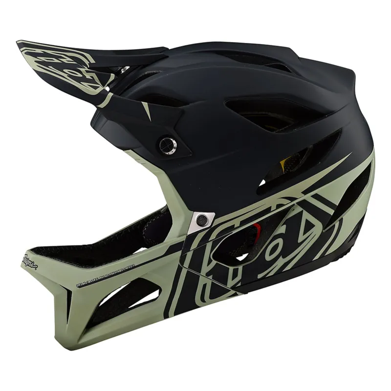Troy Lee Designs Stage MIPS Full Face Helmet Stealth Black/Stone Gray-1