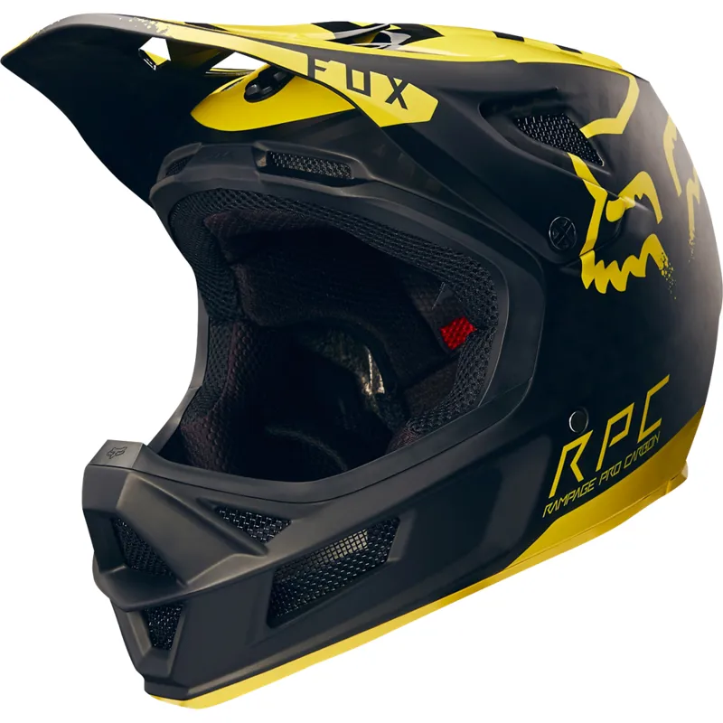 FOX RAMPAGE PRO CARBON MOTH HELMET MIPS BLACK/YELLOW
