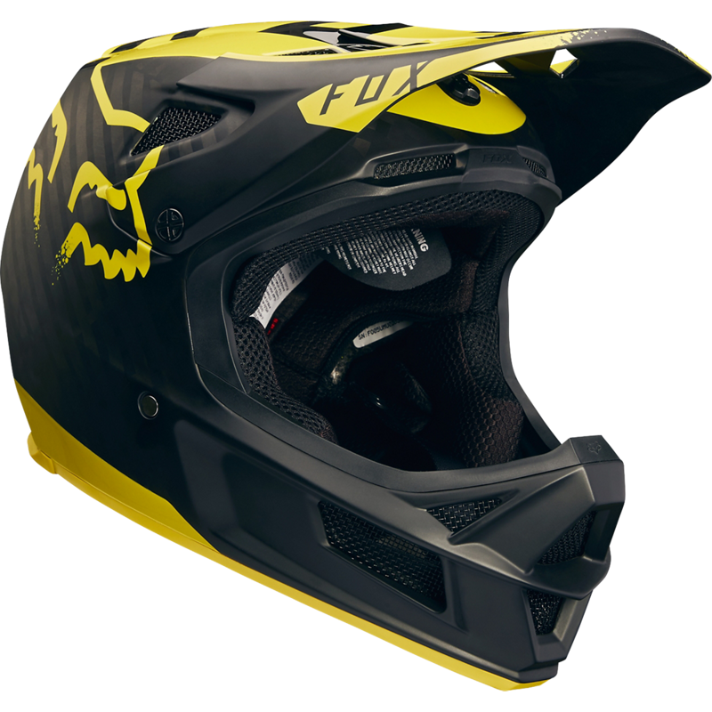 FOX RAMPAGE PRO CARBON MOTH HELMET MIPS BLACK/YELLOW-1
