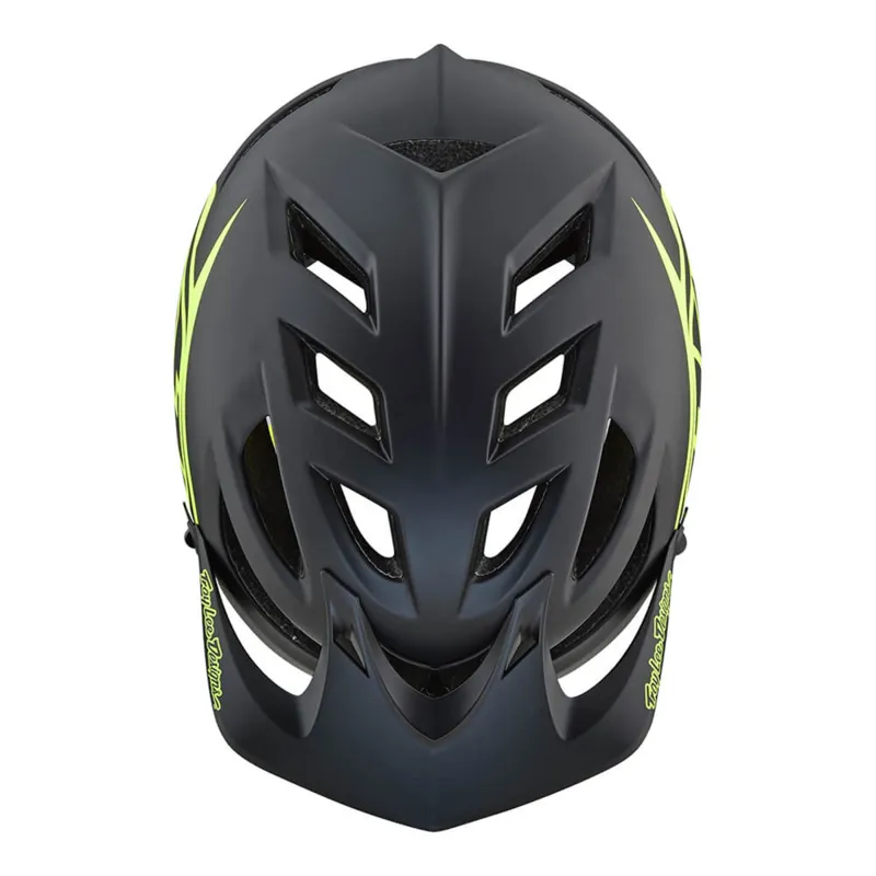 Troy Lee Designs A1 Drone Helmet Black / Flo Yellow-2