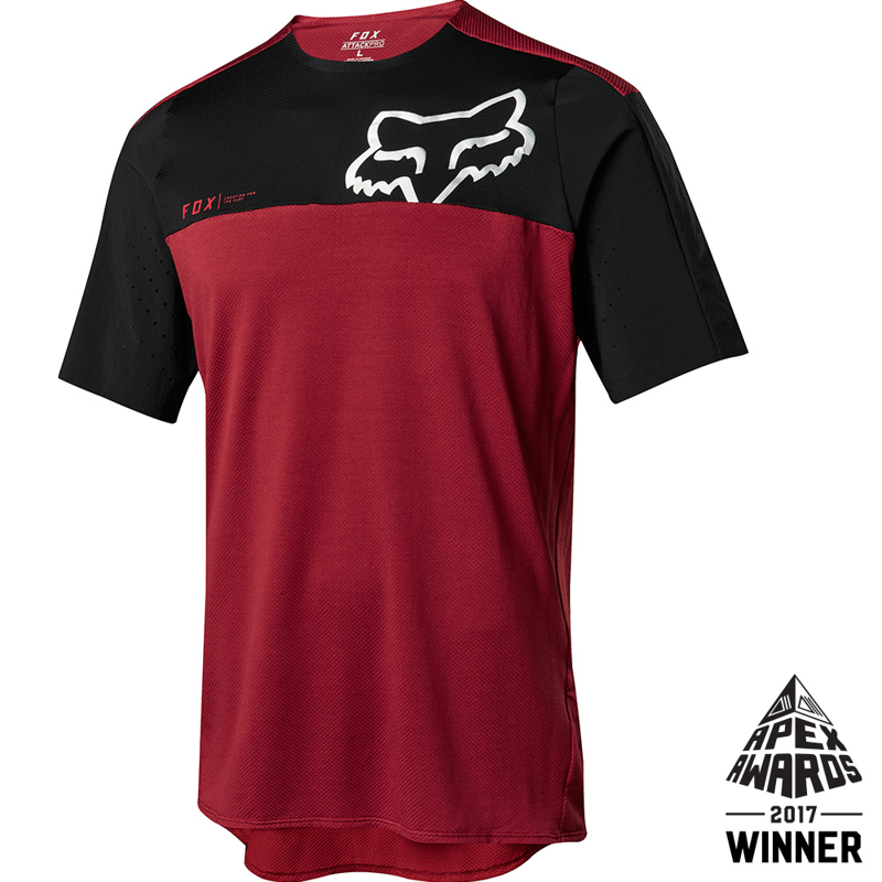 Fox Attack Pro Short Sleeve MTB Jersey Red And Black