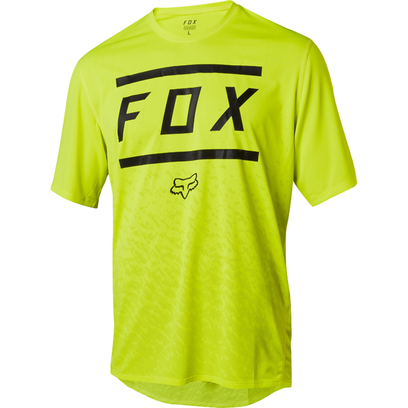 Fox Ranger Bars Short Sleeve MTB Jersey Yellow And Black