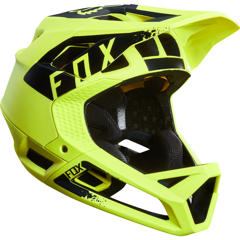 Fox Proframe Full Face MIPS MTB Helmet Flo Yellow And Black-1
