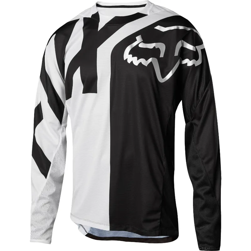 Fox Demo Long Sleeve Preme Jersey White And Black