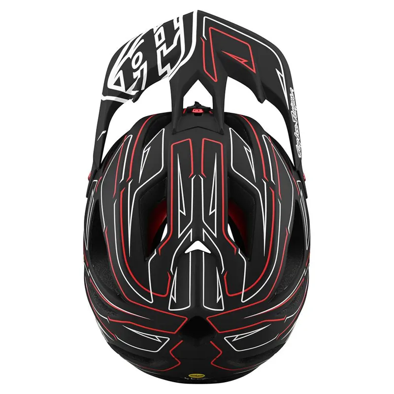 Troy Lee Designs Stage MIPS Helmet Pinstripe Black / Red-2
