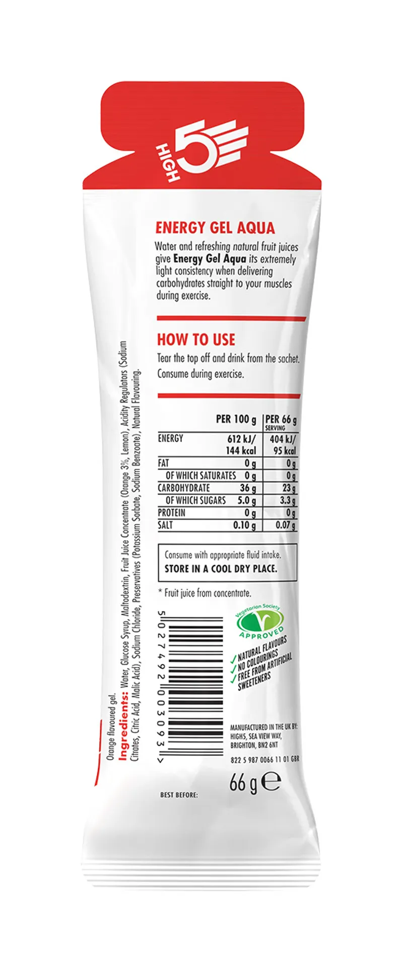 High5 Energy Gel Aqua x20 66g -2