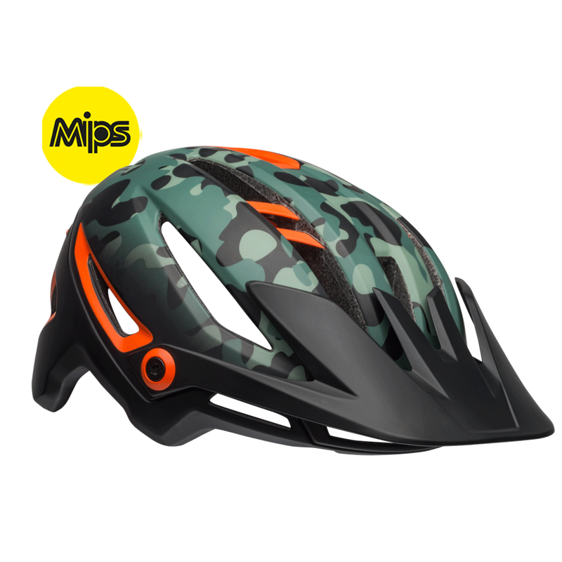 Bell Sixer Mips Mtb Helmet Oak Matte Black/Green/Orange