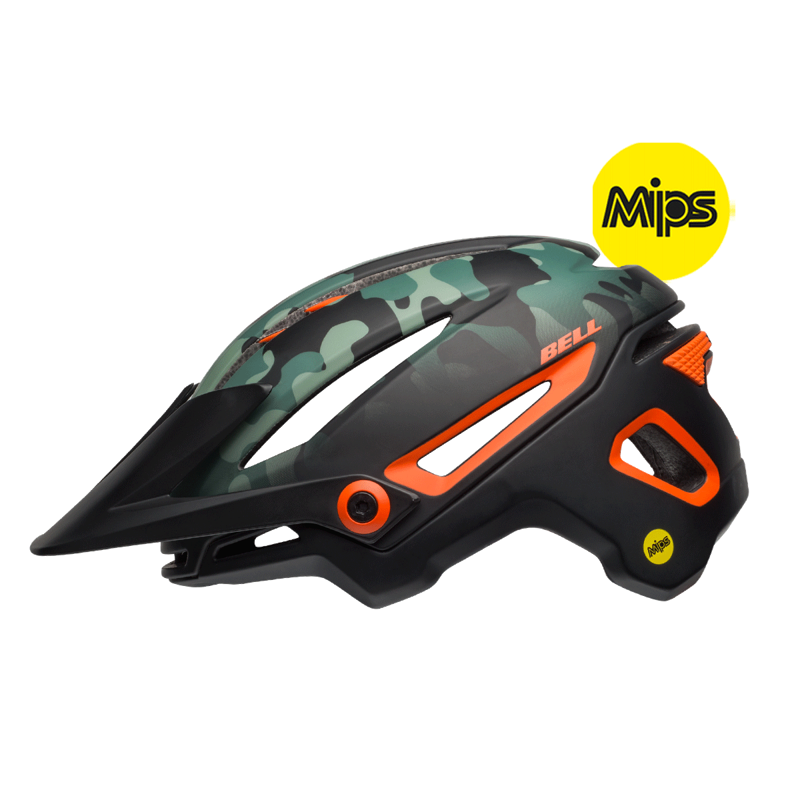 Bell Sixer Mips Mtb Helmet Oak Matte Black/Green/Orange-1