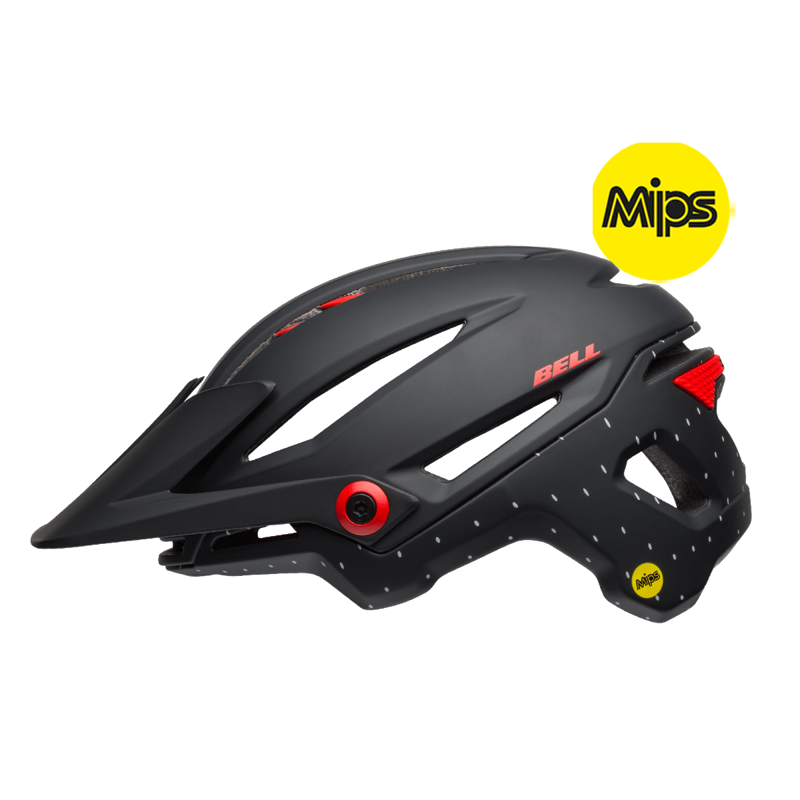 Bell Sixer Mips Mtb Helmet Matt Black/White/Crimson-1