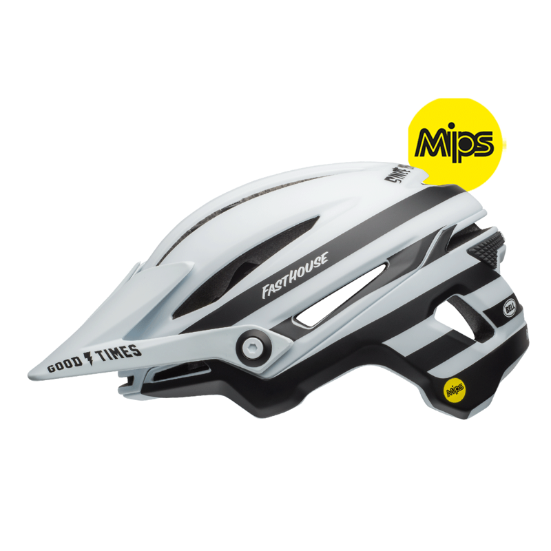 Bell Sixer Mips Mtb Helmet Fasthouse Stripes Matte White/Black-1