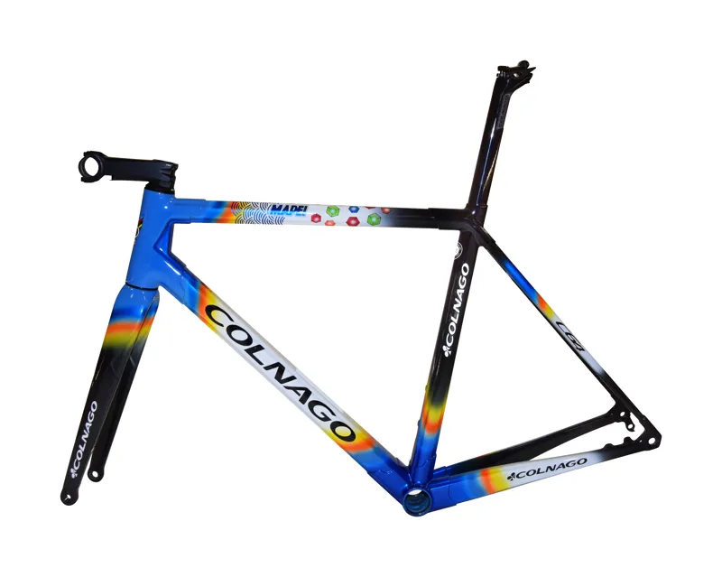 Colnago C64 Disc Integrated Carbon Road Bike Frameset Mapei Blue White Black mpwh
