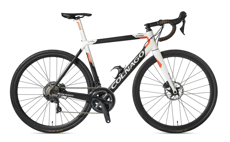 Colnago E64 Disc Complete Road Ebike Ultegra DI2 20 Black White Orange