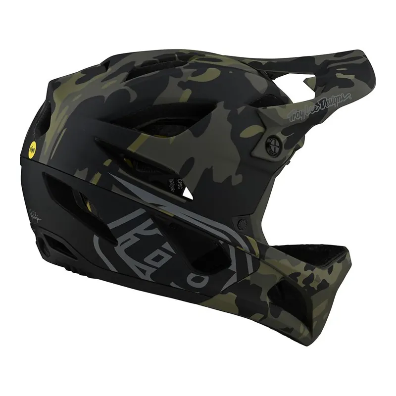 Troy Lee Designs Stage MIPS Helmet Camo Olive-1
