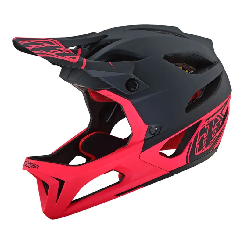 Troy Lee Designs Stage Helmet Black and Pink MIPS