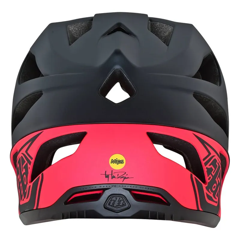 Troy Lee Designs Stage Helmet Black and Pink MIPS-1