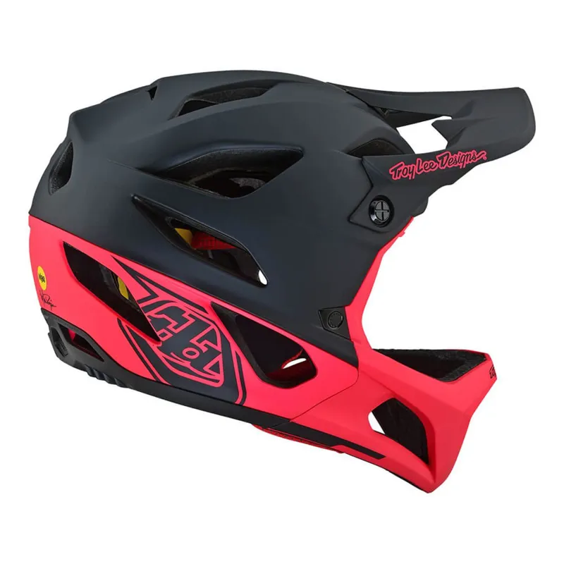 Troy Lee Designs Stage Helmet Black and Pink MIPS-2