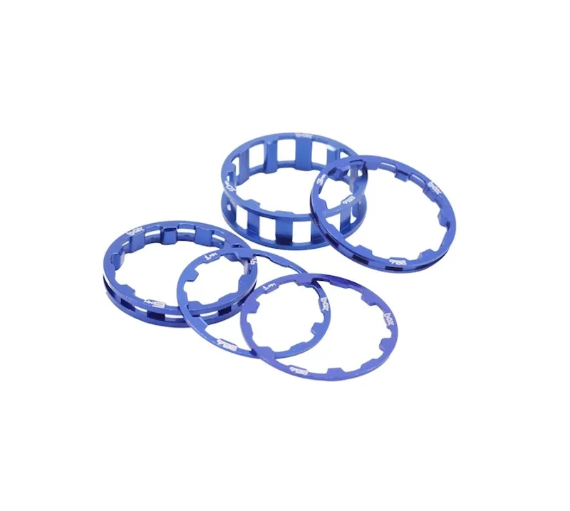 Box Zero 1 1/ 8-inch Stem Spacer Kit in Blue