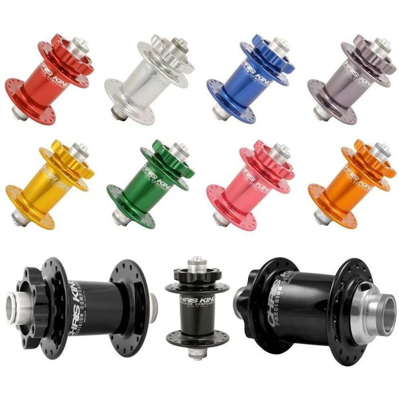 Chris King ISO MTB Front Hub SD 100QR Red Silver Hardware 3