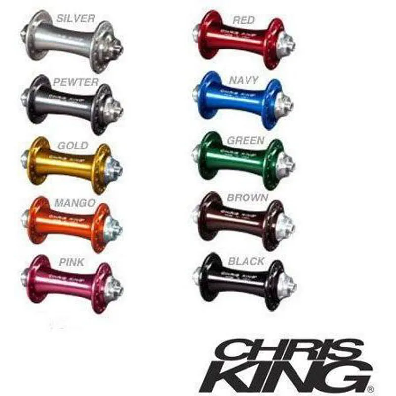 Chris King R45 Front Road Hub 100QR Turquoise Silver Hardware 28h-2