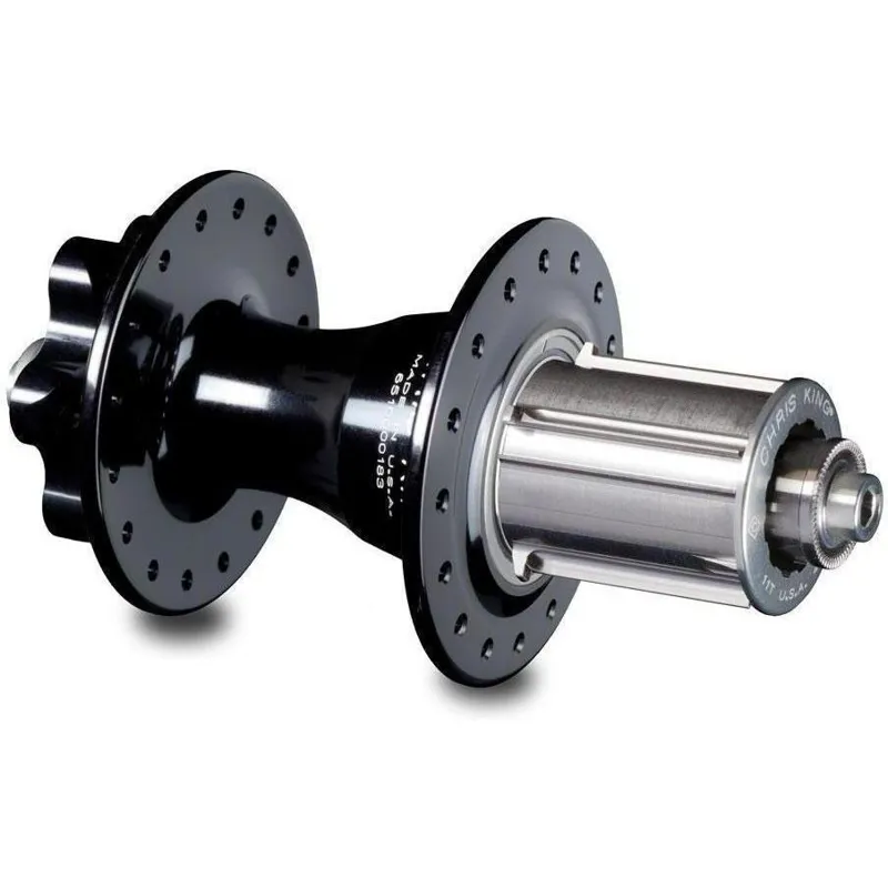 Chris King R45D Rear 6 Bolt Disc Hub 135QR Campagnolo Driveshell Black Silver Hardware