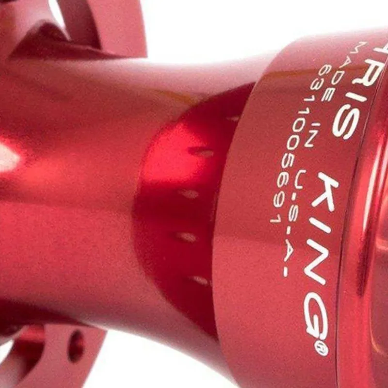 Chris King R45D Rear 6 Bolt Disc Hub 135QR Campagnolo Driveshell Red Silver Hardware