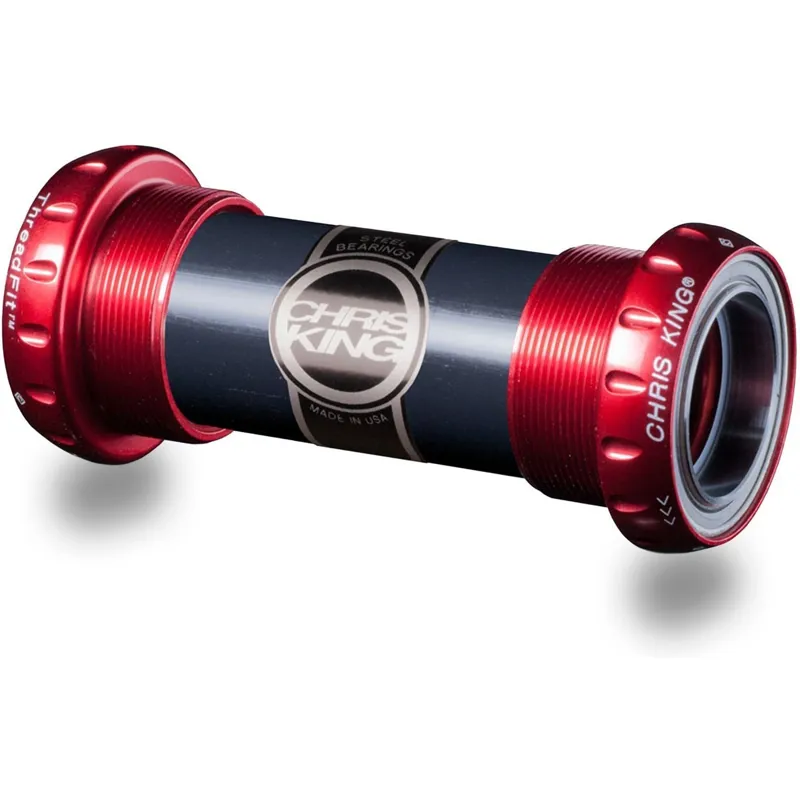 Chris King ThreadFit 24 Bottom Bracket Red 68-73mm