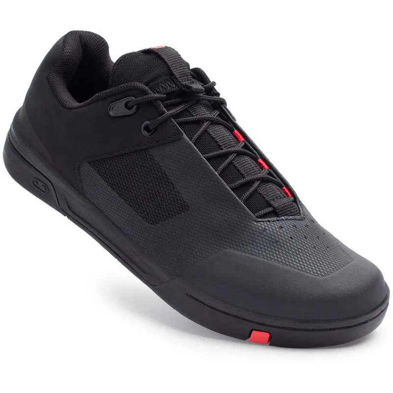 Crankbrothers Stamp Lace Flat Pedal Shoe Black Red-3