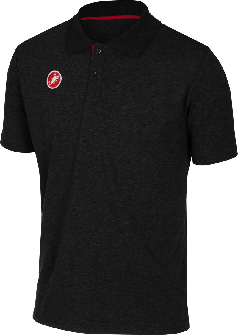 Castelli Race Day Mens Polo Shirt in Black