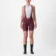 Castelli Prima Women's Bib Shorts in Bordeaux/Persian Red