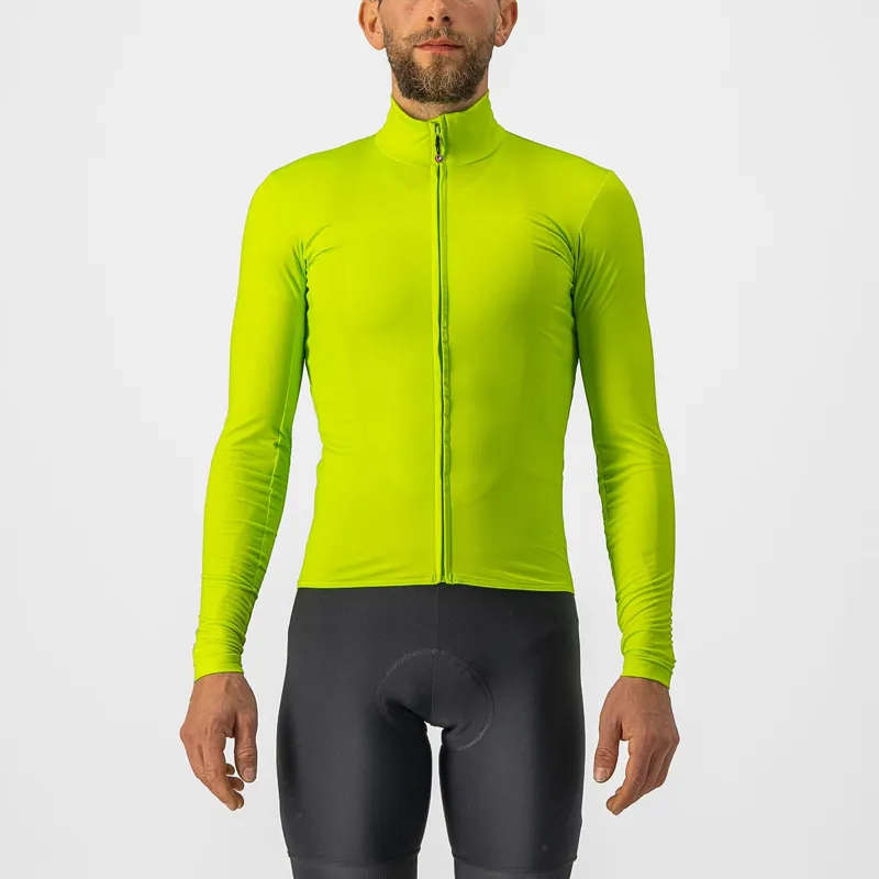 Castelli Pro Thermal Mid Long Sleeve Jersey Electric Lime