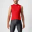 Castelli Entrata VI Sleeveless Jersey in Red Bordeaux Ivory