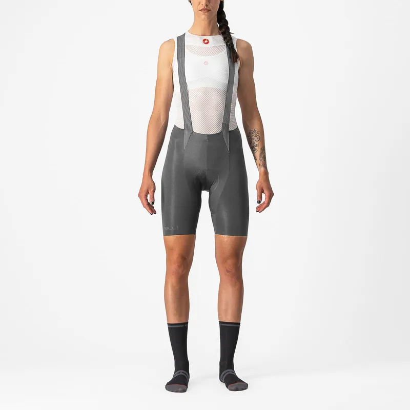 Castelli Free Aero RC Women's Bib Shorts in Gunmetal Grey