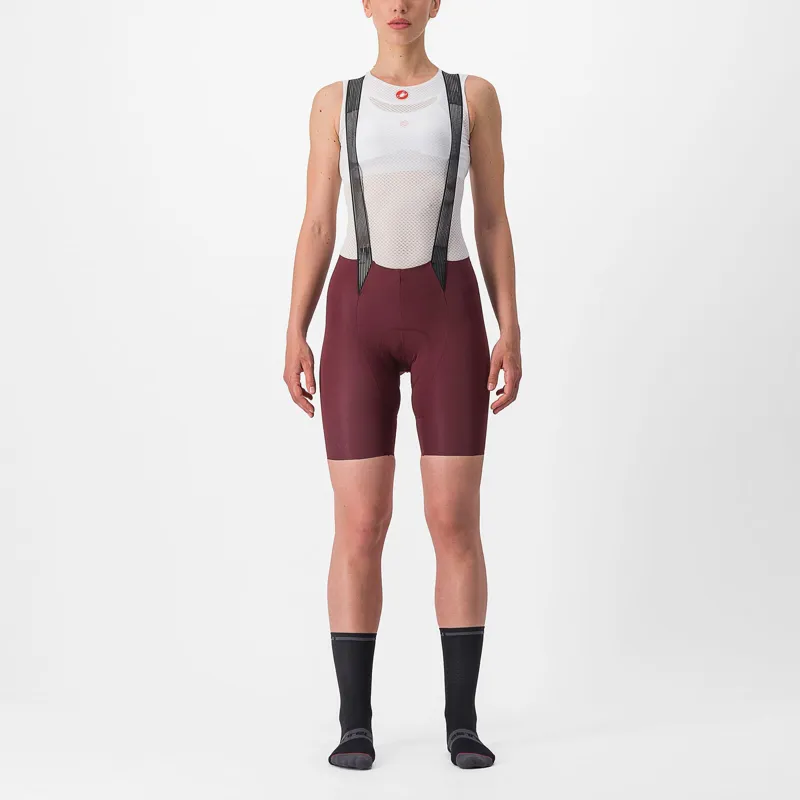 Castelli Free Aero RC Women's Bib Shorts in Bordeaux