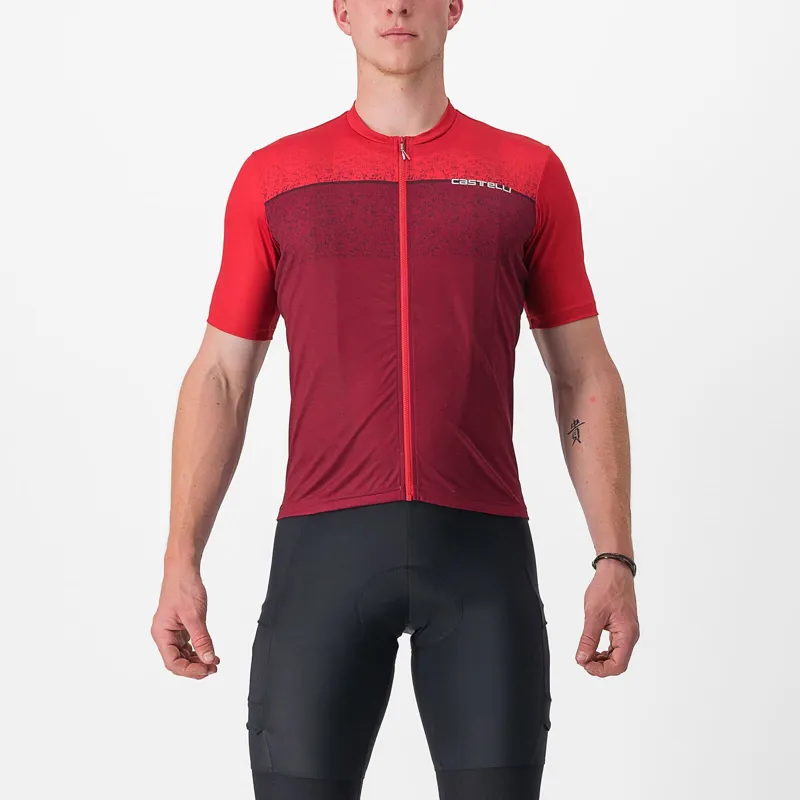 Castelli Unlimited Entrata Jersey in Red/Bordeaux