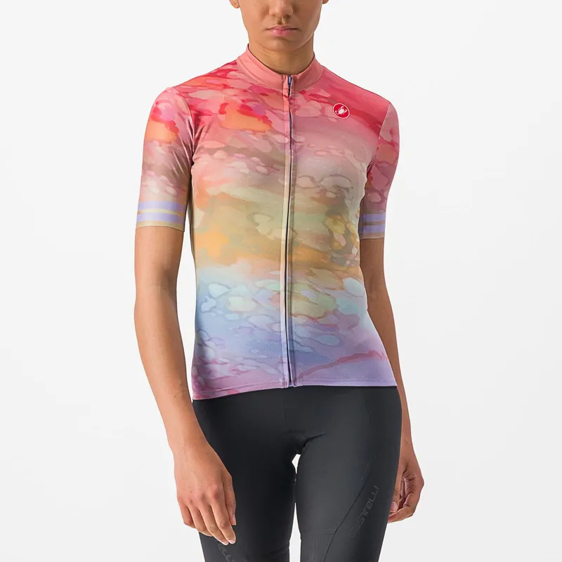 Castelli Marmo Women's Jersey in Multicolour/Violet Mist