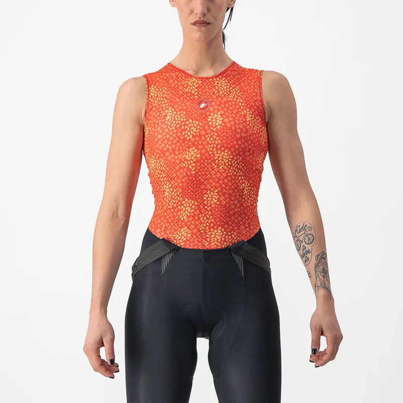 Castelli Pro Mesh 4 Women's Sleeveless Base Layer in Hibiscus