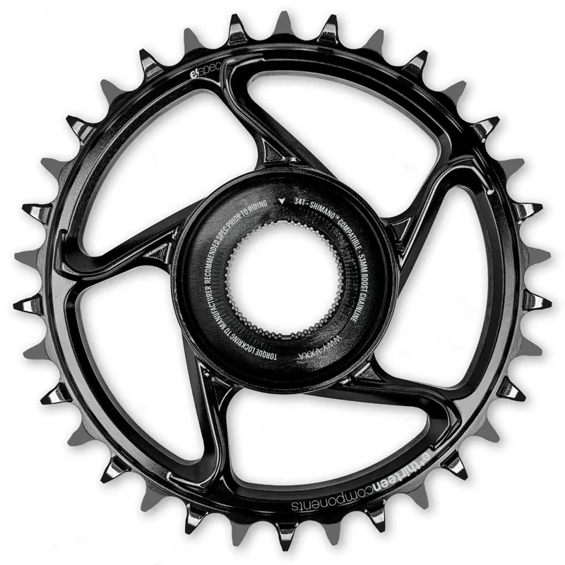 Ethirteen Aluminium DM Chainring Shimano E8000 Black 34t