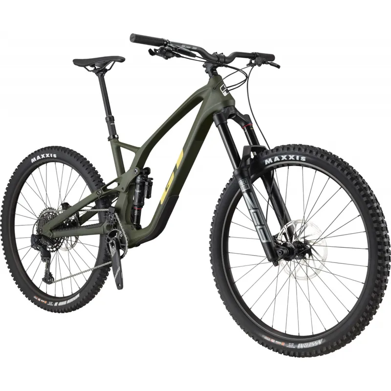 GT Bikes Force Carbon Pro Military Green Mountain Bike -2