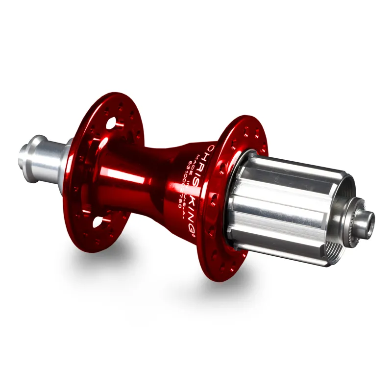 Chris King R45 Rear Hub 130QR Shimano 10 Speed Driveshell Red 24h