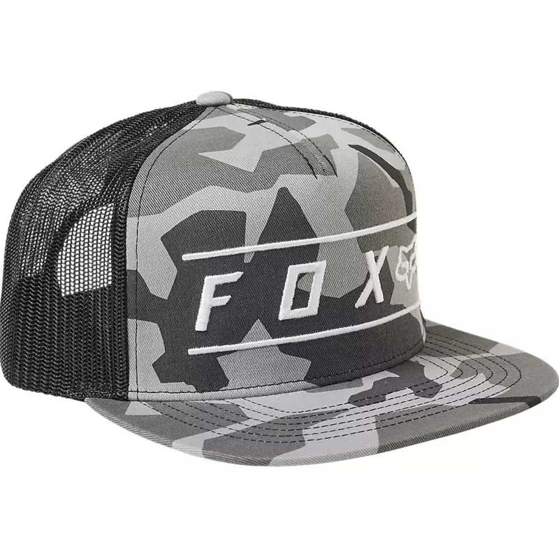 Fox Racing Pinnacle Mesh Snapback Hat in Black Camo