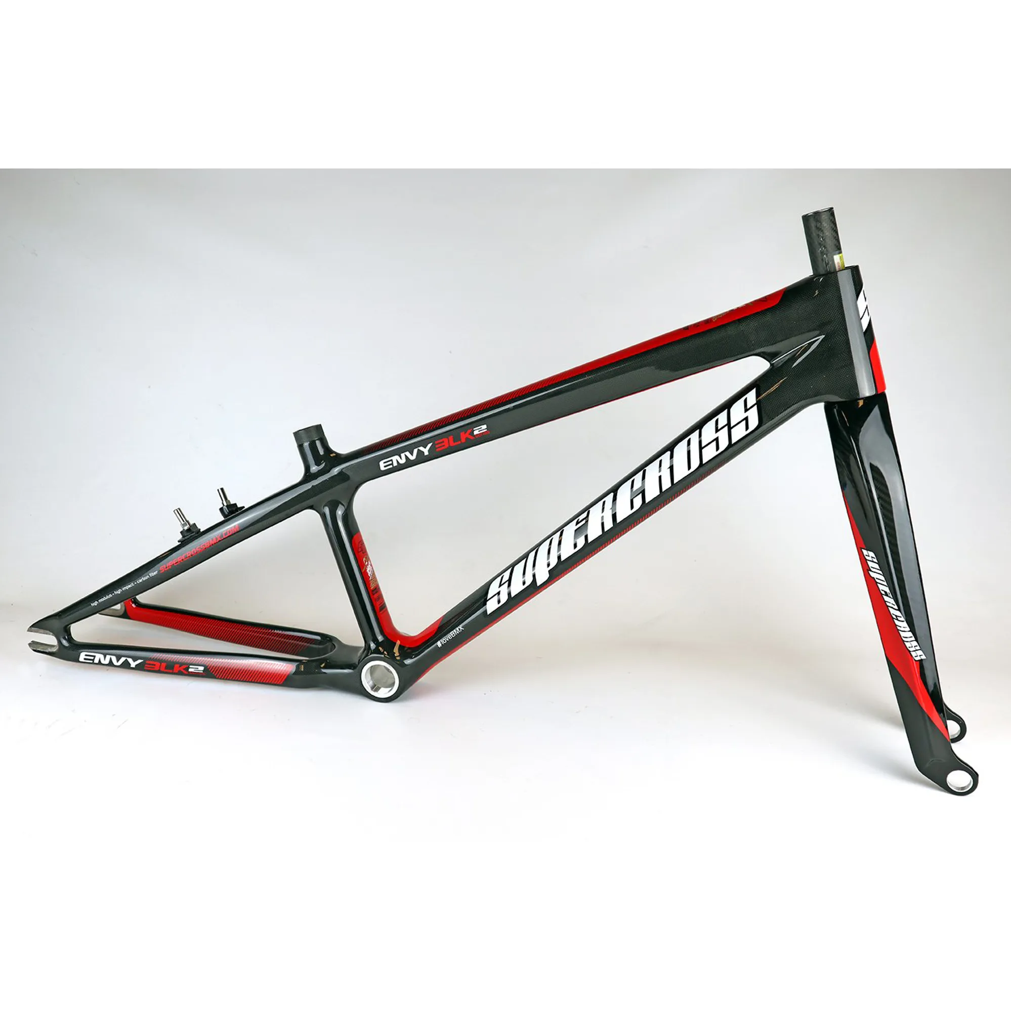 Supercross BLK Pro XL Cruiser BMX Race Frame Gloss Carbon Red