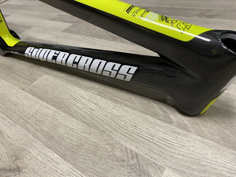 Supercross BLK 2 Pro XL Cruiser BMX Race Frame Carbon / Hi Vis-1