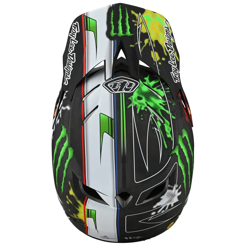 Troy Lee Designs Monster D4 Carbon Helmet Cam Zink Limited Edition-4