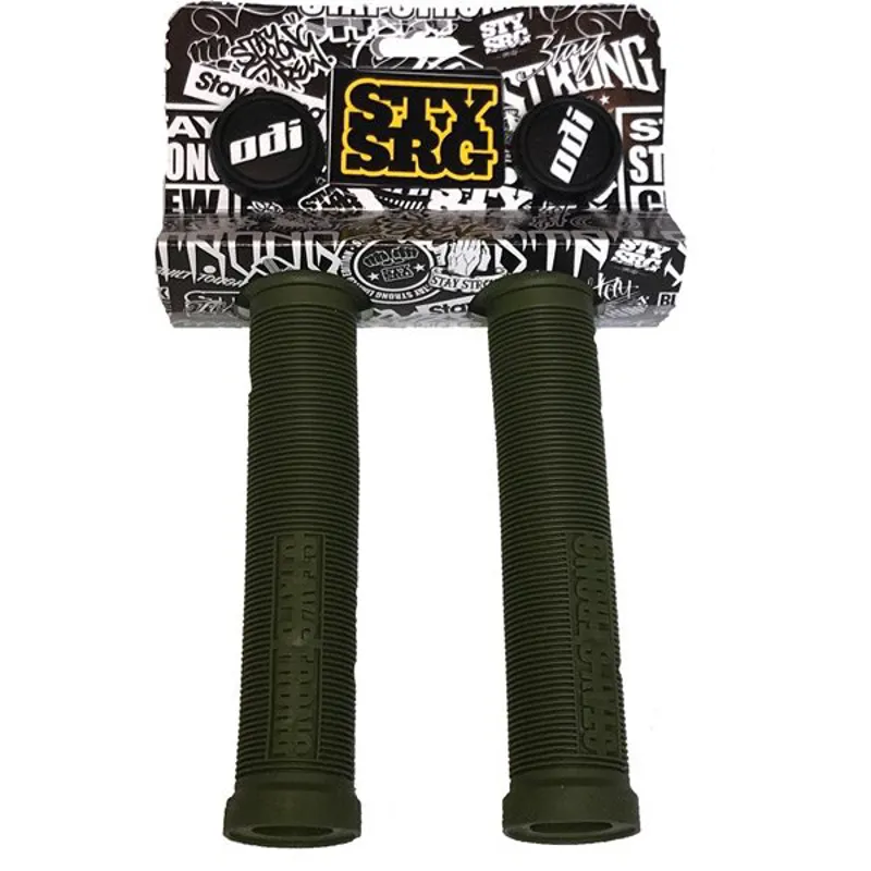 ODI Stay Strong LH BMX Grips Army Green 143 mm