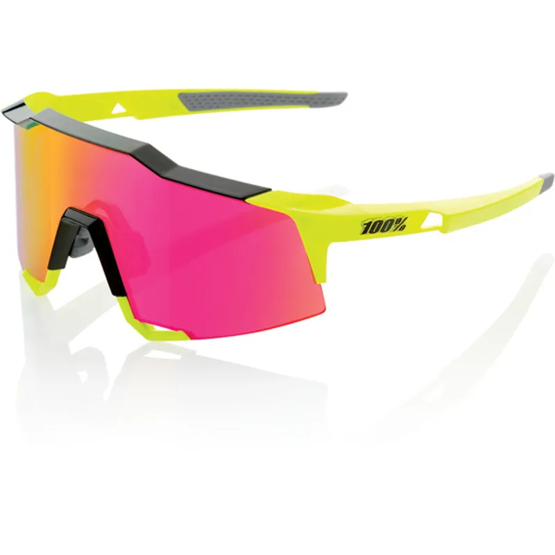 100 Percent Speedcraft Mirror Purple Lens Sunglasses in Yellow