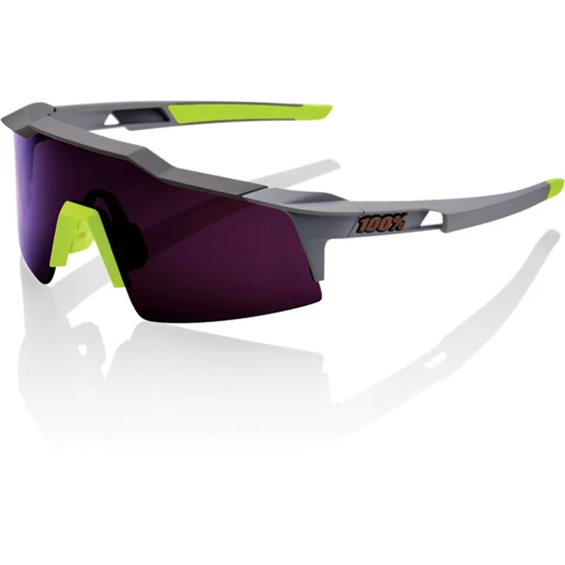 100 Percent Speedcraft SL Purple Lens Sunglasses in Grey