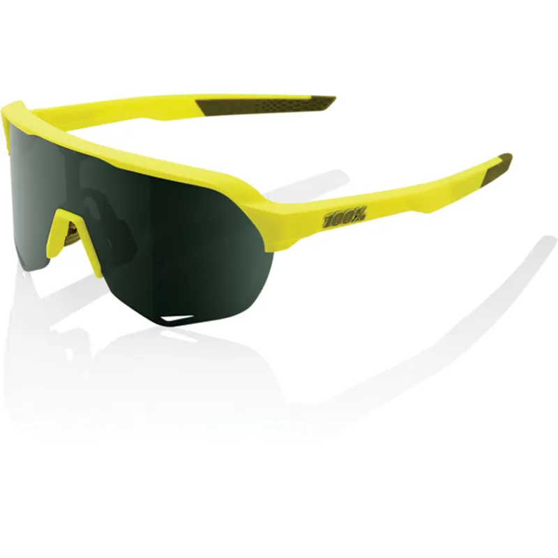 100 Percent S2 Grey-Green Lens Sunglasses in Yellow