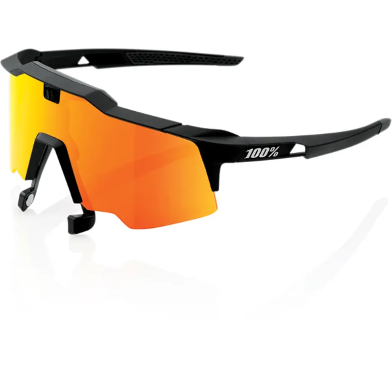 100 Percent Speedcraft Air HiPer Mirror Red Lens Sunglasses in Black